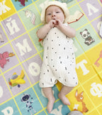 Barboteuse Bébé Sans Manches à Motifs – Coton & Lin, Fermeture Pression, 0-24 Mois, Cadeau Naissance | PrintSnap by TrioNest™ mon adorable bebe