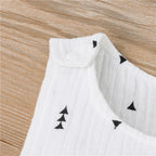 Barboteuse Bébé Sans Manches à Motifs – Coton & Lin, Fermeture Pression, 0-24 Mois, Cadeau Naissance | PrintSnap by TrioNest™ mon adorable bebe