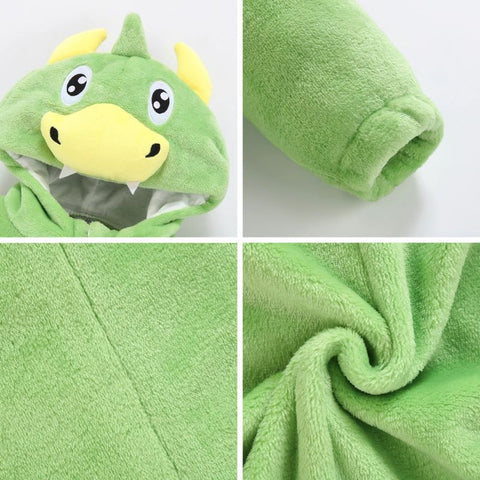Barboteuse Bébé À Capuche Motifs Animaux – ONE-ZIP Double Curseur, Coton PP, Automne/Hiver/Printemps | AnimalHood by TrioNest™ mon adorable bebe