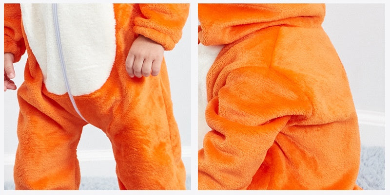 Barboteuse Bébé À Capuche Motifs Animaux – ONE-ZIP Double Curseur, Coton PP, Automne/Hiver/Printemps | AnimalHood by TrioNest™ mon adorable bebe