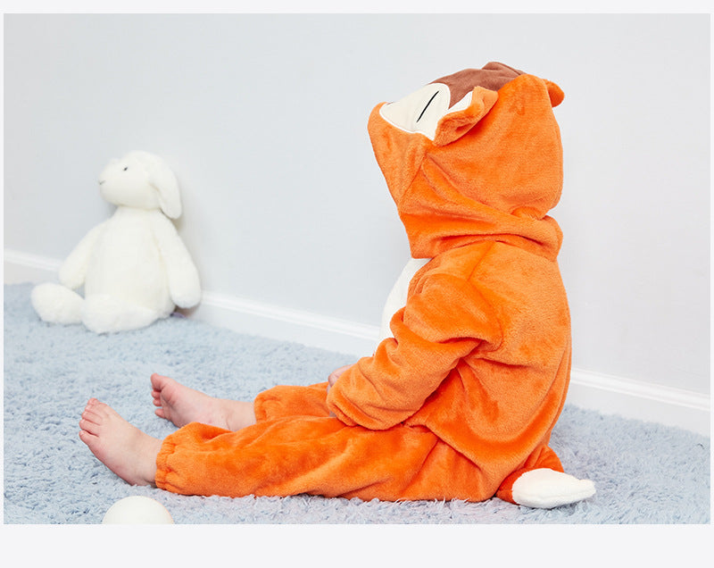 Barboteuse Bébé À Capuche Motifs Animaux – ONE-ZIP Double Curseur, Coton PP, Automne/Hiver/Printemps | AnimalHood by TrioNest™ mon adorable bebe