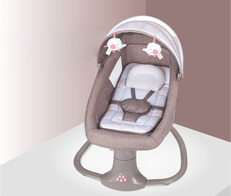 Balancelle Électrique pour Bébé | TrioNest™ – 15 Musiques, Bluetooth, 5 Vitesses, Harnais 5 Points, 3 Coloris mon adorable bebe