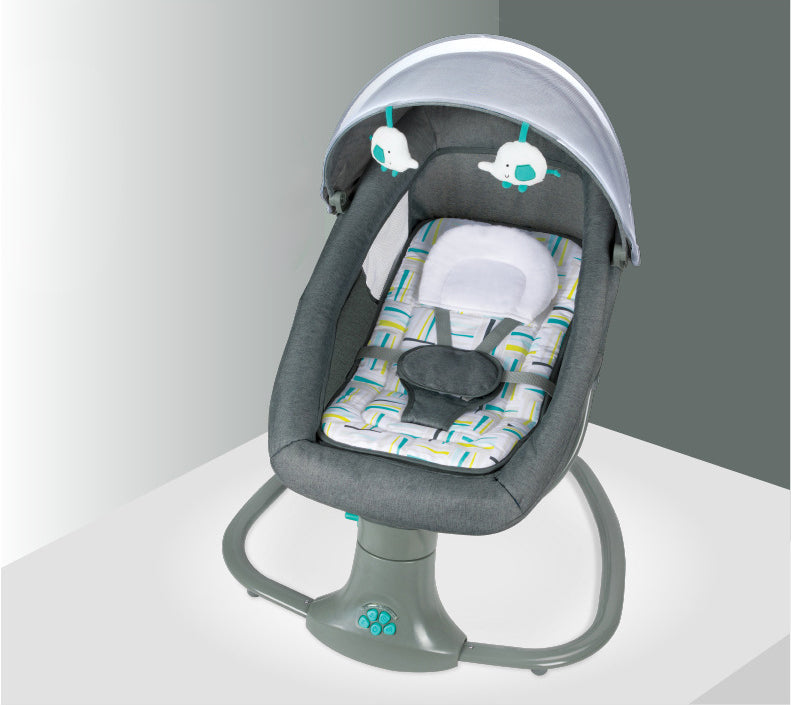 Balancelle Électrique pour Bébé | TrioNest™ – 15 Musiques, Bluetooth, 5 Vitesses, Harnais 5 Points, 3 Coloris mon adorable bebe
