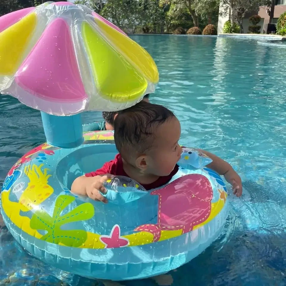 Bouée à Parasol SunNest – PVC, Protection Solaire, Valve Scellée, 62x60 cm, 3-6 Ans | TrioNest™ Mon Adorable Bébé