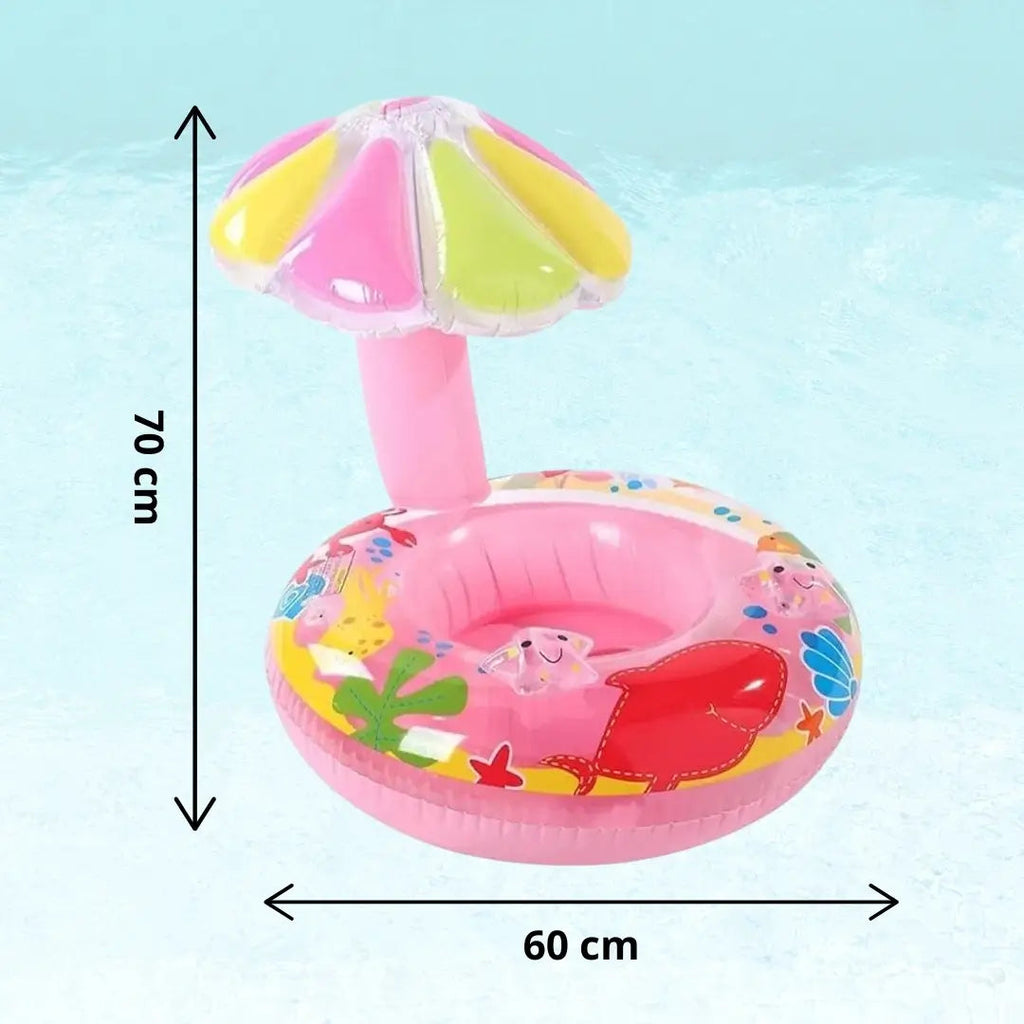 Bouée à Parasol SunNest – PVC, Protection Solaire, Valve Scellée, 62x60 cm, 3-6 Ans | TrioNest™ Mon Adorable Bébé