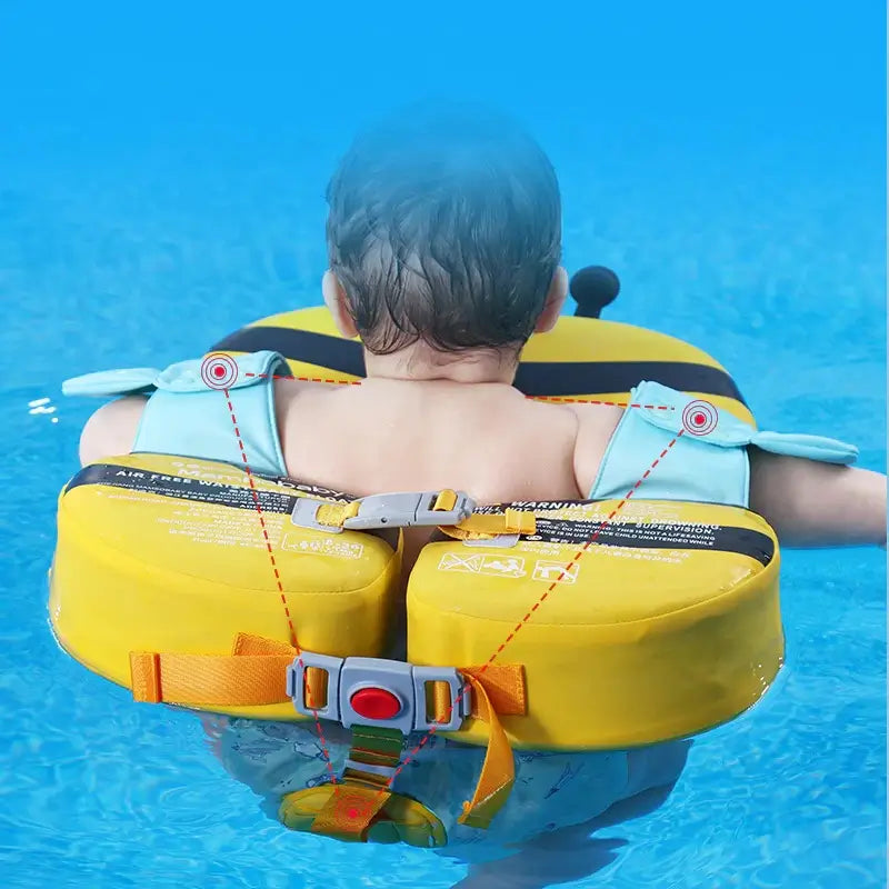 Bouée Abeille pour Bébé TrioNest™ BUZZYFLOAT™ | Double Boucle Sécurité, IPX-8 | 8-36 Mois Mon Adorable Bébé