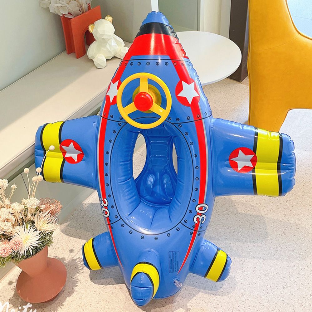 Bouée Bébé Gonflable en Forme d’Avion TrioNest™ AIRFLOAT™ | Siège Confortable, 28 kg | 1-6 Ans | Bleu & Blanc mon adorable bebe