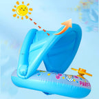 Bouée Bébé à Volant SplashWheel™ – Anti-Renversement, Parasol Anti-UV & Volant Interactif 0-3 Ans | TrioNest™ Mon Adorable Bébé