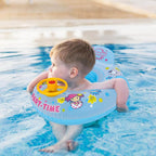 Bouée Bébé à Volant SplashWheel™ – Anti-Renversement, Parasol Anti-UV & Volant Interactif 0-3 Ans | TrioNest™ Mon Adorable Bébé