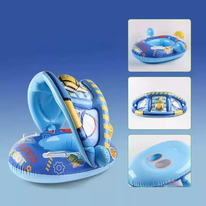 Bouée Bébé Gonflable TrioNest™ AQUAPUP™ | Valve Anti-Fuite, Poignées Ergonomiques, Certifiée CE | 0-6 Ans Mon Adorable Bébé