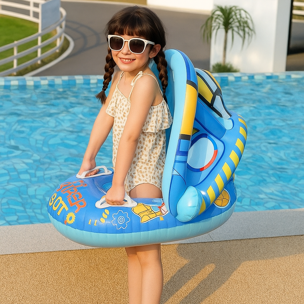 Bouée Bébé Gonflable TrioNest™ AQUAPUP™ | Valve Anti-Fuite, Poignées Ergonomiques, Certifiée CE | 0-6 Ans Mon Adorable Bébé