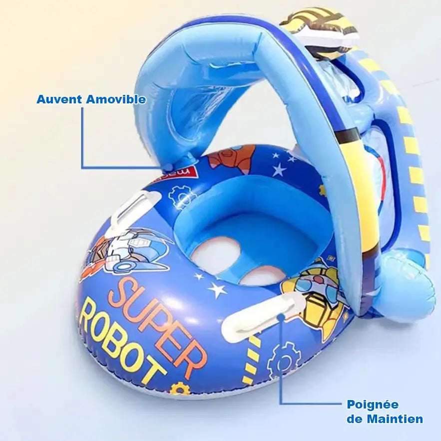Bouée Bébé Gonflable TrioNest™ AQUAPUP™ | Valve Anti-Fuite, Poignées Ergonomiques, Certifiée CE | 0-6 Ans Mon Adorable Bébé