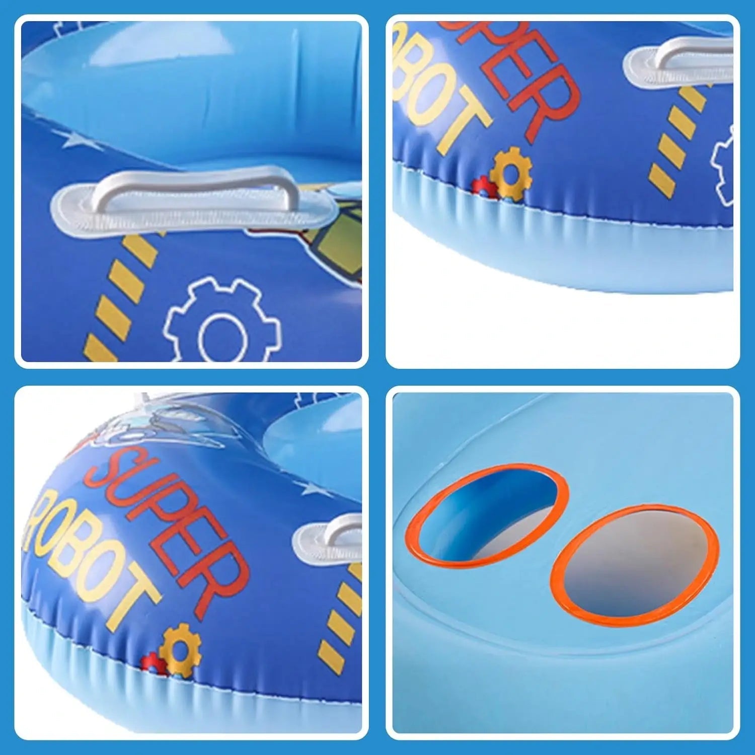 Bouée Bébé Gonflable TrioNest™ AQUAPUP™ | Valve Anti-Fuite, Poignées Ergonomiques, Certifiée CE | 0-6 Ans Mon Adorable Bébé
