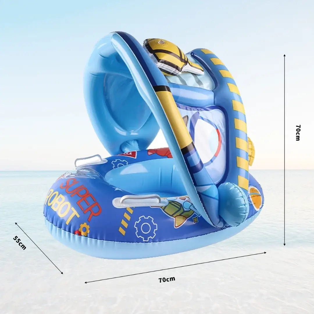 Bouée Bébé Gonflable TrioNest™ AQUAPUP™ | Valve Anti-Fuite, Poignées Ergonomiques, Certifiée CE | 0-6 Ans Mon Adorable Bébé