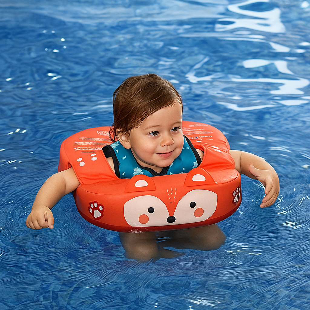 Bouée en Forme d'Animaux WildNest – Pearl-Foam, Doubles Sangles, 40x36 cm, 8-36 Mois | TrioNest™ Mon Adorable Bébé