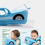 Bouée Bébé en Forme de Voiture FloatNest – Appui-Tête 40°, Mousse Perle IPX8, -3 Ans | TrioNest™ Mon Adorable Bébé