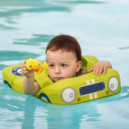 Bouée Bébé en Forme de Voiture FloatNest – Appui-Tête 40°, Mousse Perle IPX8, -3 Ans | TrioNest™ Mon Adorable Bébé