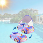 Bouée Bébé Voiture à Ombrelle CruiseNest – PVC, Volant Musical, 79x61 cm, 3-6 Ans | TrioNest™ Mon Adorable Bébé