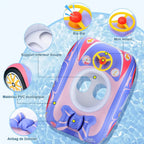 Bouée Bébé Voiture à Ombrelle CruiseNest – PVC, Volant Musical, 79x61 cm, 3-6 Ans | TrioNest™ Mon Adorable Bébé