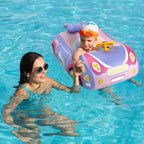 Bouée Bébé Voiture à Ombrelle CruiseNest – PVC, Volant Musical, 79x61 cm, 3-6 Ans | TrioNest™ Mon Adorable Bébé