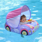 Bouée Bébé Voiture à Ombrelle CruiseNest – PVC, Volant Musical, 79x61 cm, 3-6 Ans | TrioNest™ Mon Adorable Bébé