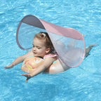 Bouée Gonflable à Ombrelle Anti-UV pour Bébé – 5 Points d'Attache, Pliable, 3 Mois-6 Ans, Piscine & Mer | Sunsplash by TrioNest™ mon adorable bebe