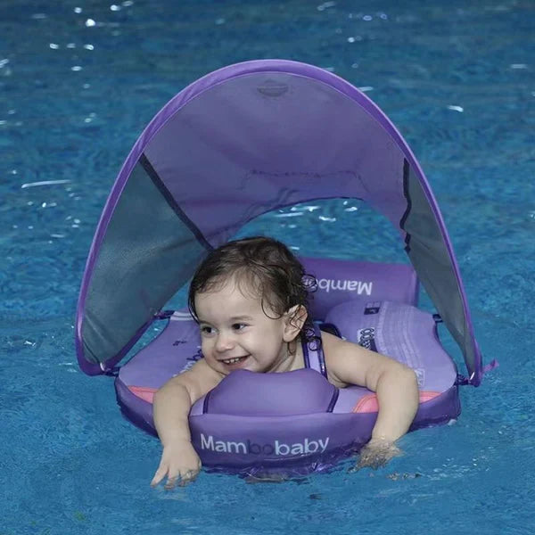 Bouée à Ombrelle Bébé Anti-UV – Siège Ergonomique Apprentissage Natation 6 Mois+ | TrioNest™ mon adorable bebe