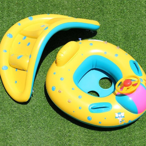 Bouée Pare-Soleil Gonflable Bébé TrioNest™ SUNBOB™ | Protection UV, Poignées Ergonomiques | Piscine & Plage mon adorable bebe