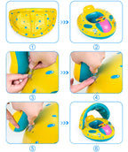 Bouée Pare-Soleil Gonflable Bébé TrioNest™ SUNBOB™ | Protection UV, Poignées Ergonomiques | Piscine & Plage mon adorable bebe