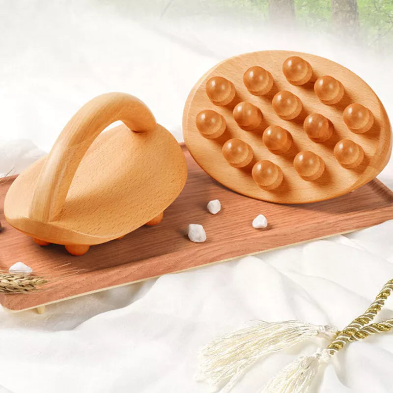 Coffret Bien-être Maman 3-en-1 – Brosse Bois, Oreiller Cervical, Anneaux Massage | TrioNest™