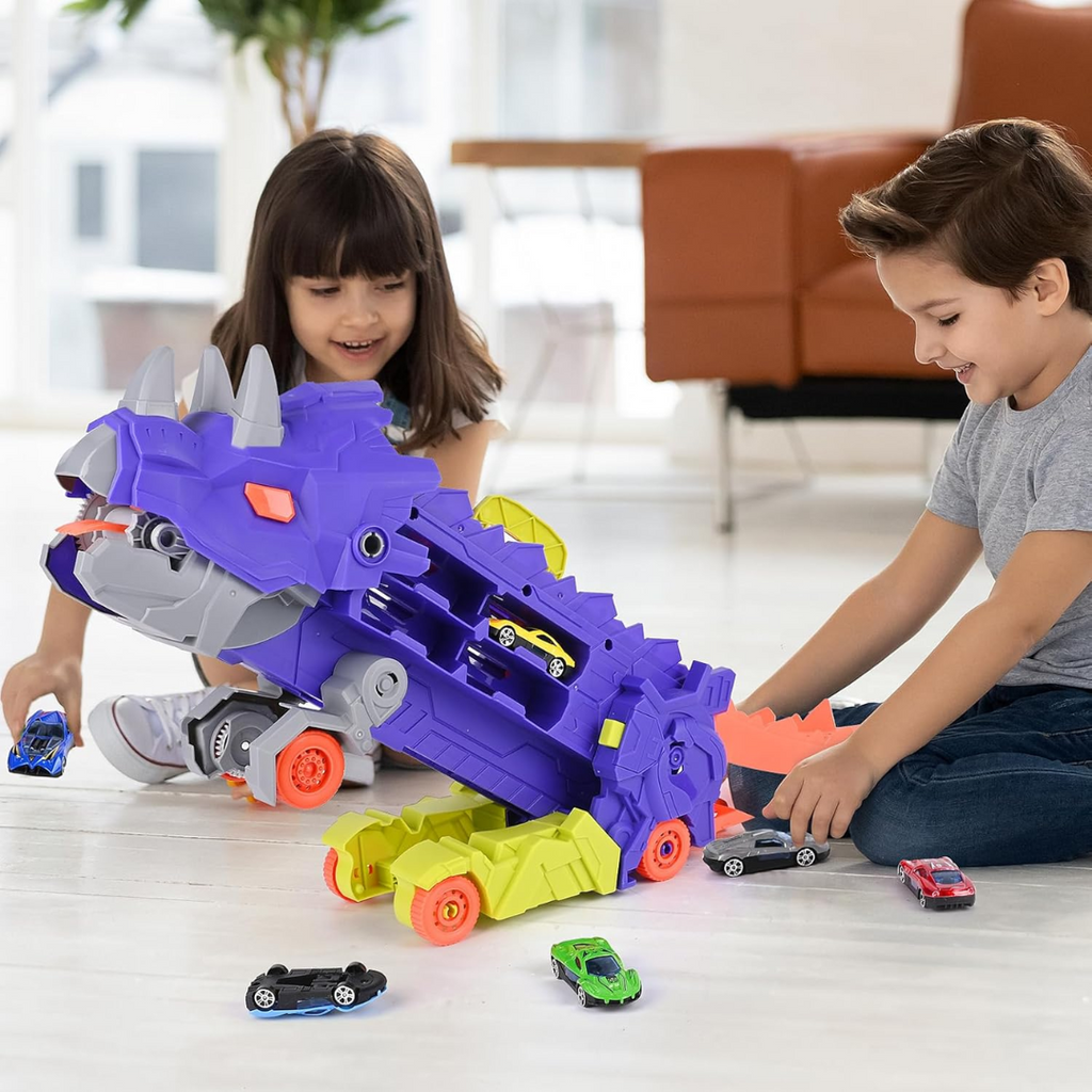 Camion Dinosaure Jouet T-Rex – Éducatif, Jeu Imaginatif, 2 Voitures Incluses, Dès 3 Ans | DinoTruck by TrioNest™ Mon Adorable Bébé