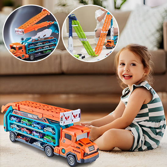 Camion avec Piste de Course RaceTruck – 2-en-1 Transformable, Créativité | TrioNest™ Mon Adorable Bébé