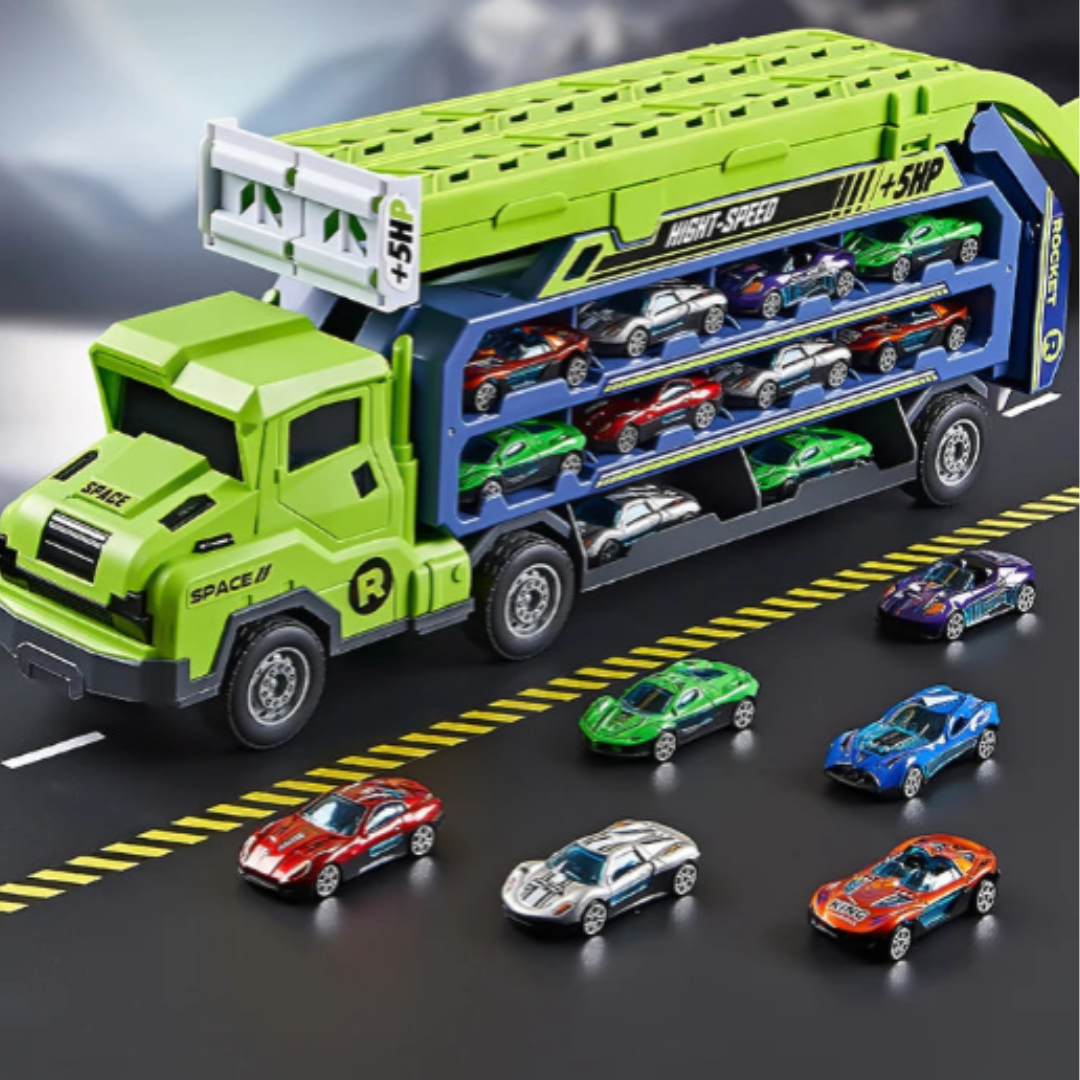 Camion avec Piste de Course RaceTruck – 2-en-1 Transformable, Créativité | TrioNest™ Mon Adorable Bébé