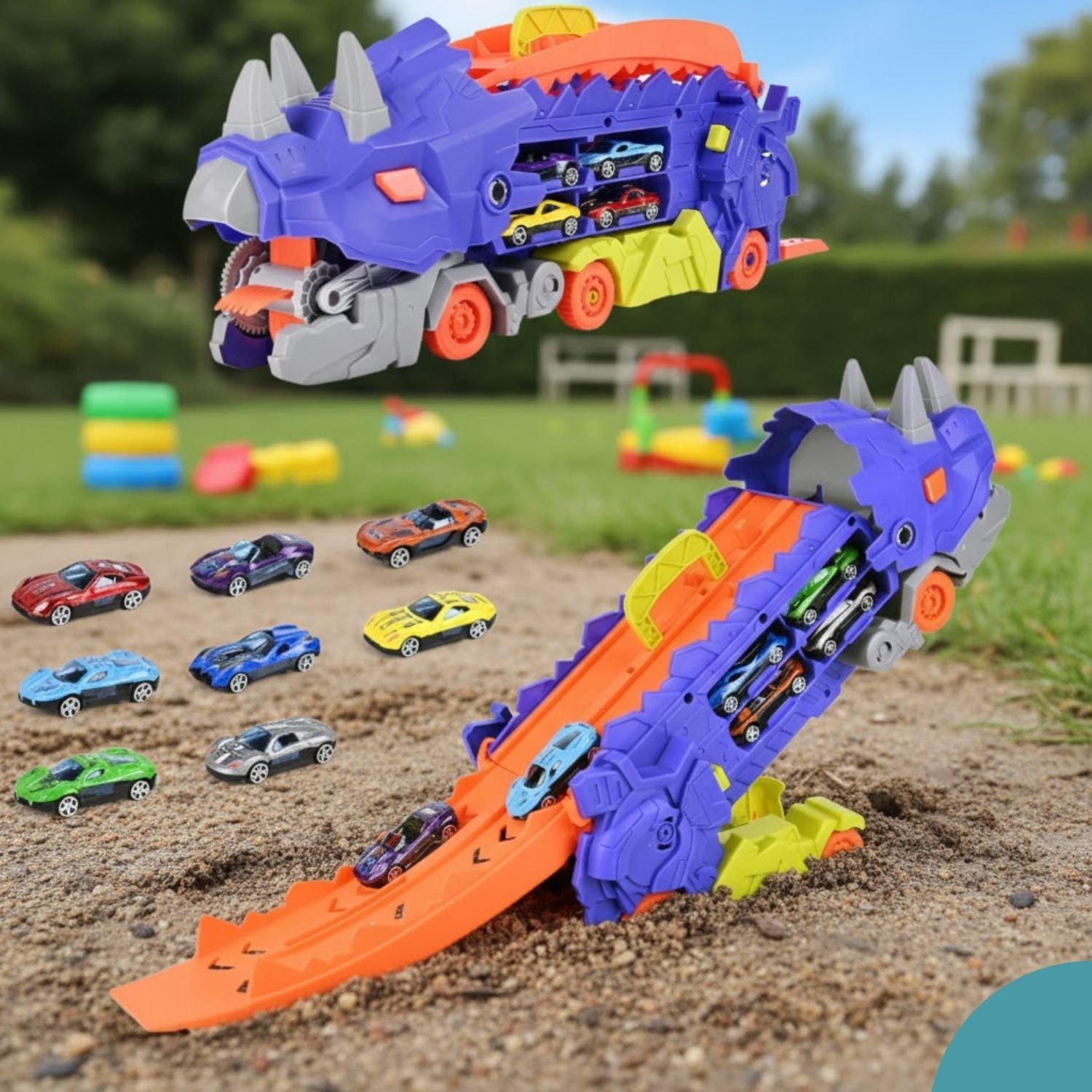 Camion Dinosaure Jouet T-Rex – Éducatif, Jeu Imaginatif, 2 Voitures Incluses, Dès 3 Ans | DinoTruck by TrioNest™ Mon Adorable Bébé