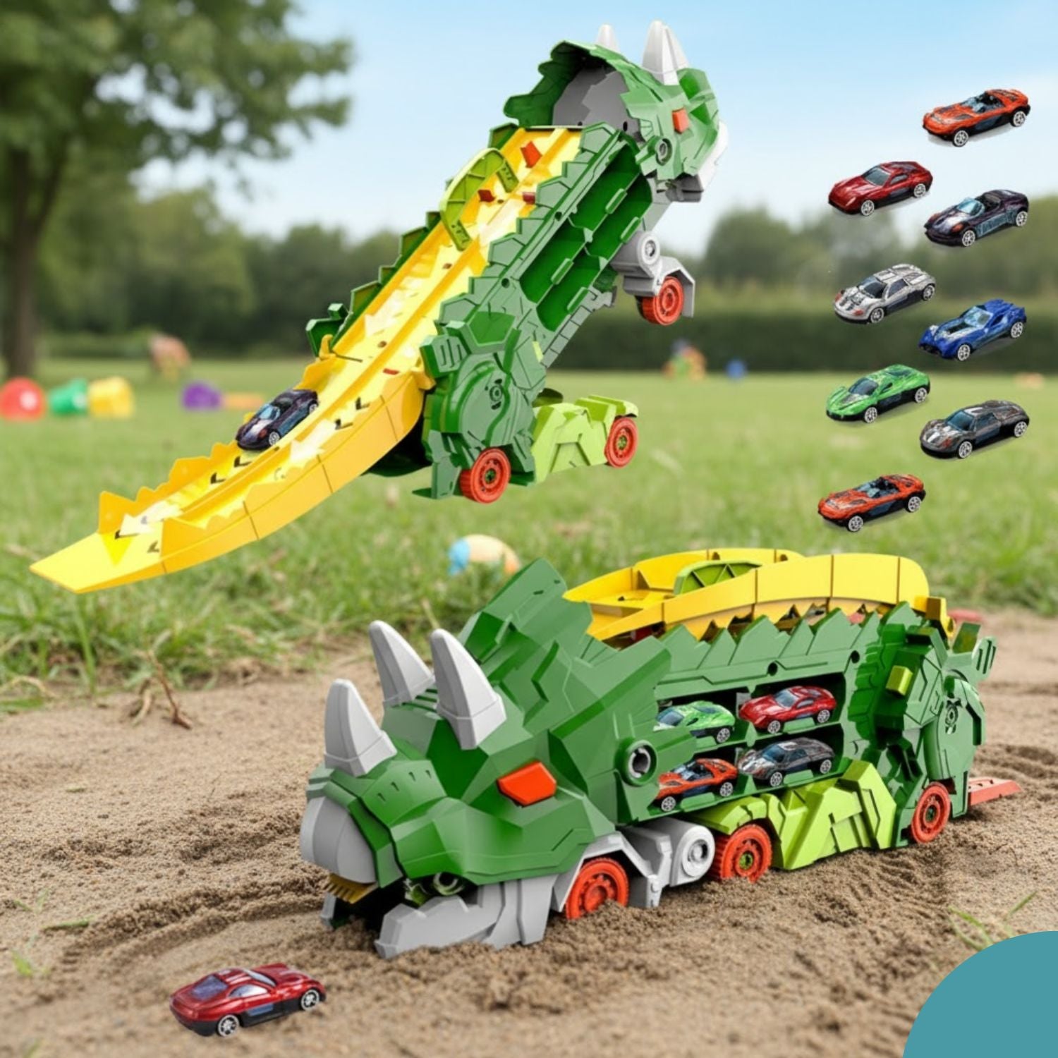 Camion Dinosaure Jouet T-Rex – Éducatif, Jeu Imaginatif, 2 Voitures Incluses, Dès 3 Ans | DinoTruck by TrioNest™ Mon Adorable Bébé
