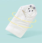 Cape de Bain Bébé à Motif d'Animaux – Polaire Corail, 80x80 cm, Lavable Machine | TrioNest™ mon adorable bebe