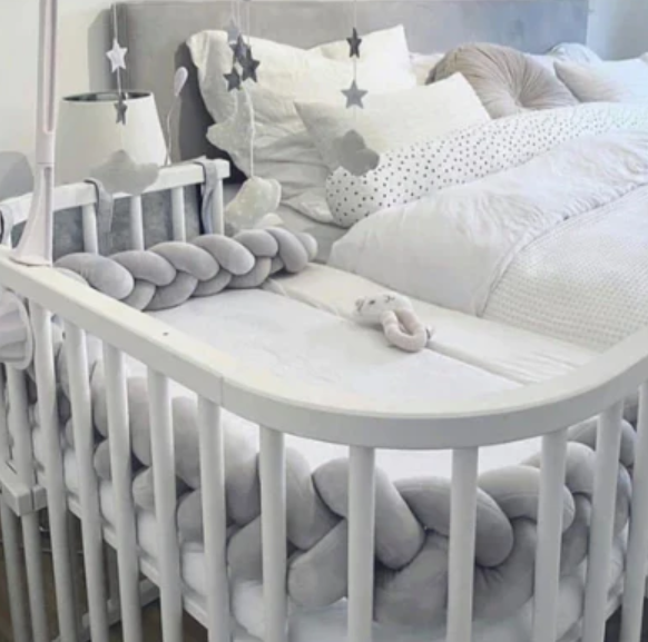 Tour de Lit Tressé Bébé – Protection Barreaux, Doux & Sécurisé, Universel, Déco Chambre | TrioNest™
