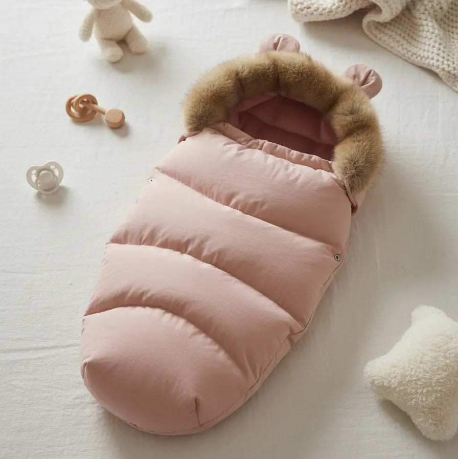 Chancelière Doudoune Bébé 0-3 Ans – Coton & Flanelle, Multi-Usages, Waterproof, Face Amovible | TrioNest™ mon adorable bebe