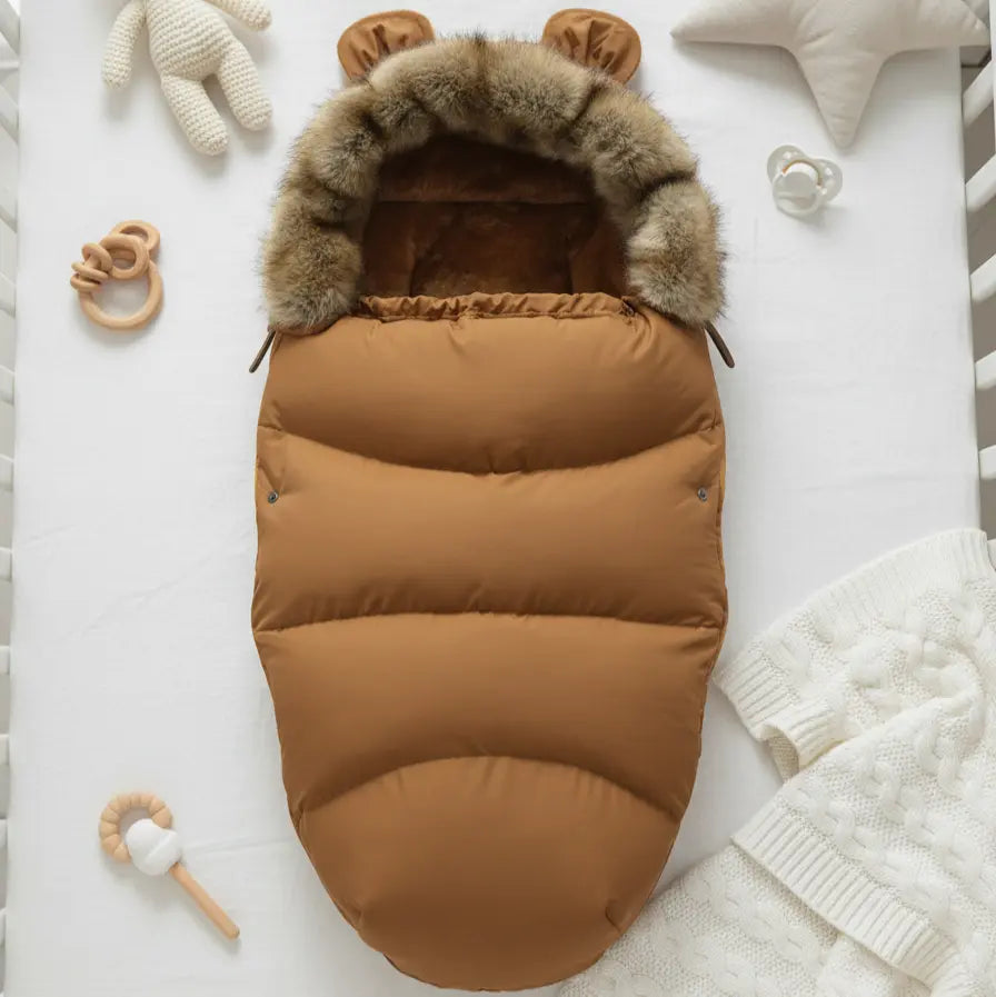 Chancelière Doudoune Bébé 0-3 Ans – Coton & Flanelle, Multi-Usages, Waterproof, Face Amovible | TrioNest™ mon adorable bebe