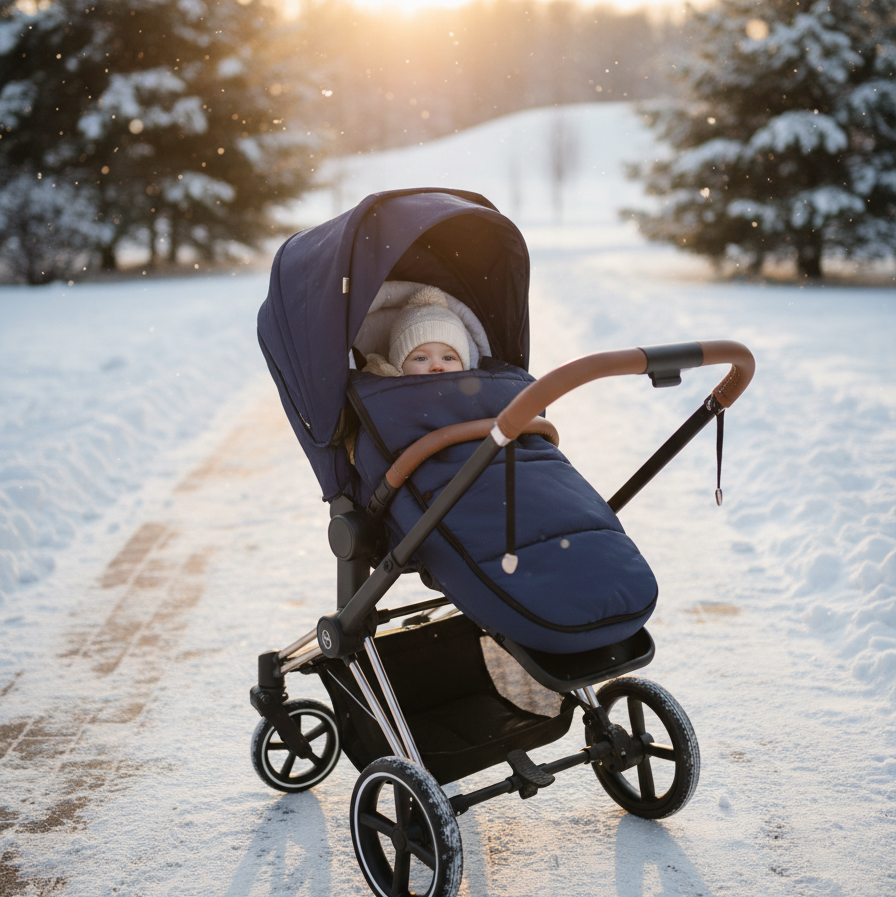 Chancelière Poussette Imperméable – Sac de Couchage Bébé Chaud, Universel Toutes Saisons | TrioNest™ Mon Adorable Bébé
