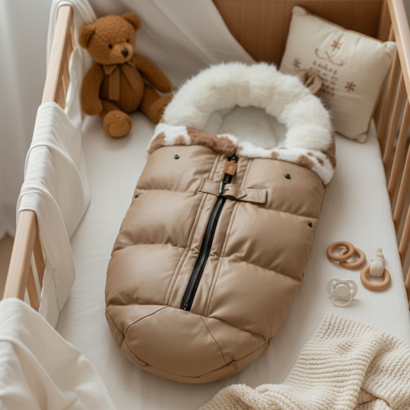 Chancelière Universelle Poussette Bébé 0-3 Ans – Cocon Chaud Hypoallergénique, Installation 30 Sec | TrioNest™ Mon Adorable Bébé