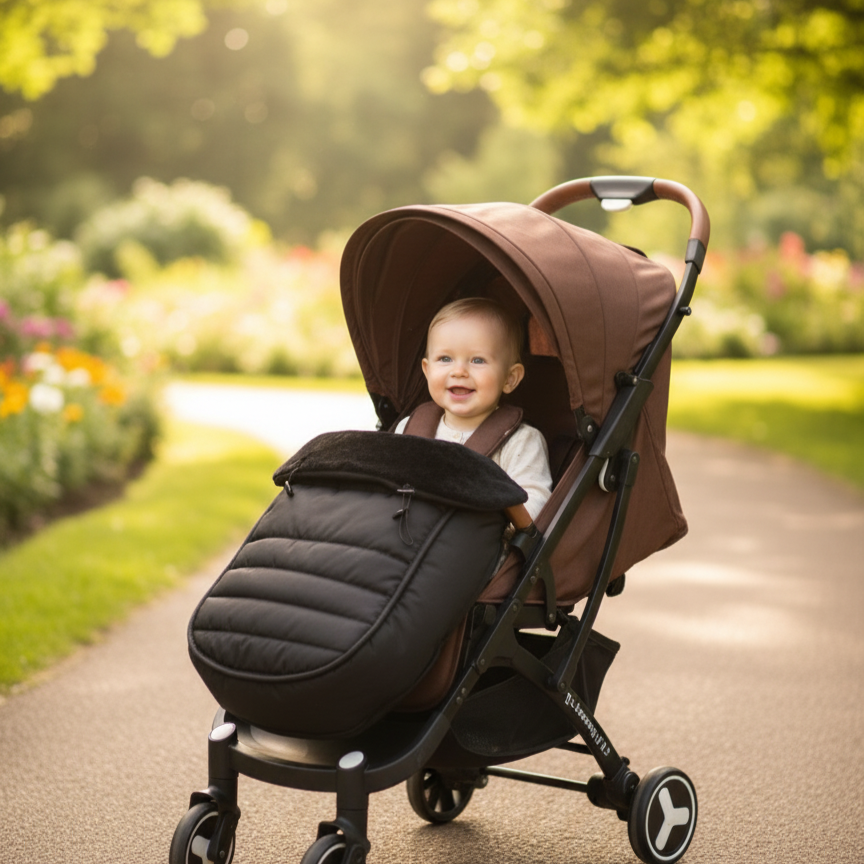 Chancelière Poussette Bébé 4-en-1 – Imperméable, Zip Bidirectionnel, Compatible 99% Poussettes | TrioNest™ mon adorable bebe