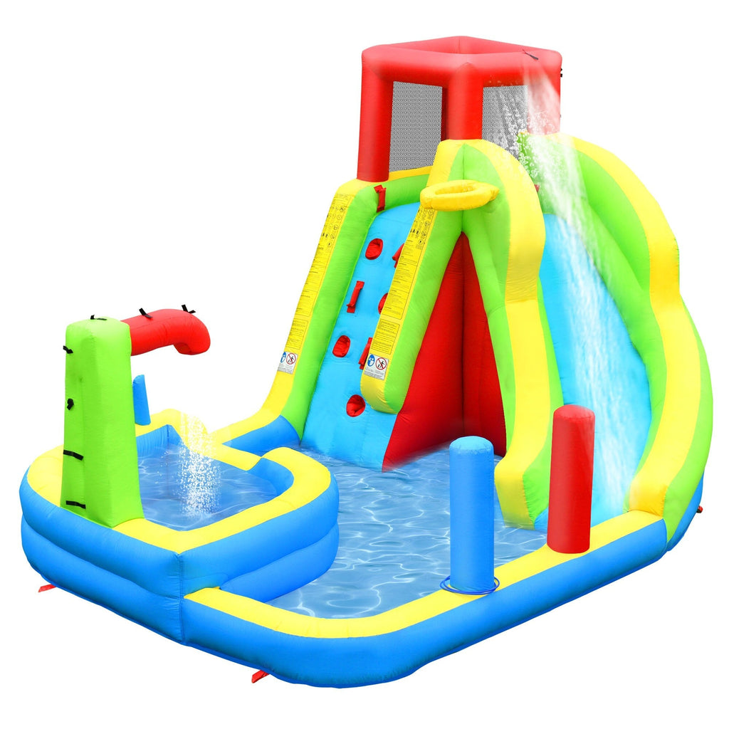 Château Gonflable avec Souffleur Enfant 3-10 Ans – Toboggan, Piscine, Basket, 159 kg | TrioNest™ mon adorable bebe