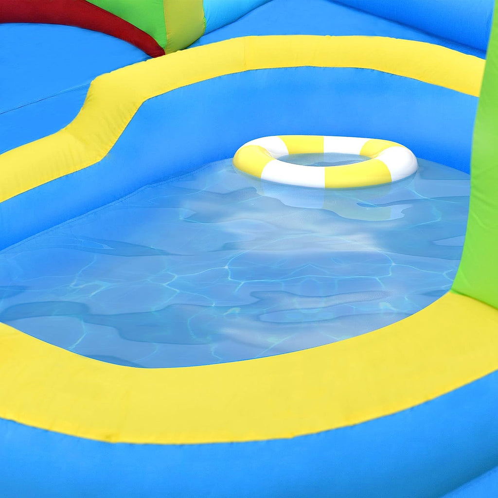 Château Gonflable avec Souffleur Enfant 3-10 Ans – Toboggan, Piscine, Basket, 159 kg | TrioNest™ mon adorable bebe