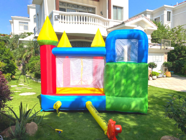 Château Gonflable avec Toboggan Enfant 3-14 Ans – 5 Enfants, Oxford PVC, Filet Sécurité, CE | TrioNest™ Mon Adorable Bébé