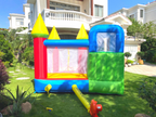 Château Gonflable avec Toboggan Enfant 3-14 Ans – 5 Enfants, Oxford PVC, Filet Sécurité, CE | TrioNest™ Mon Adorable Bébé