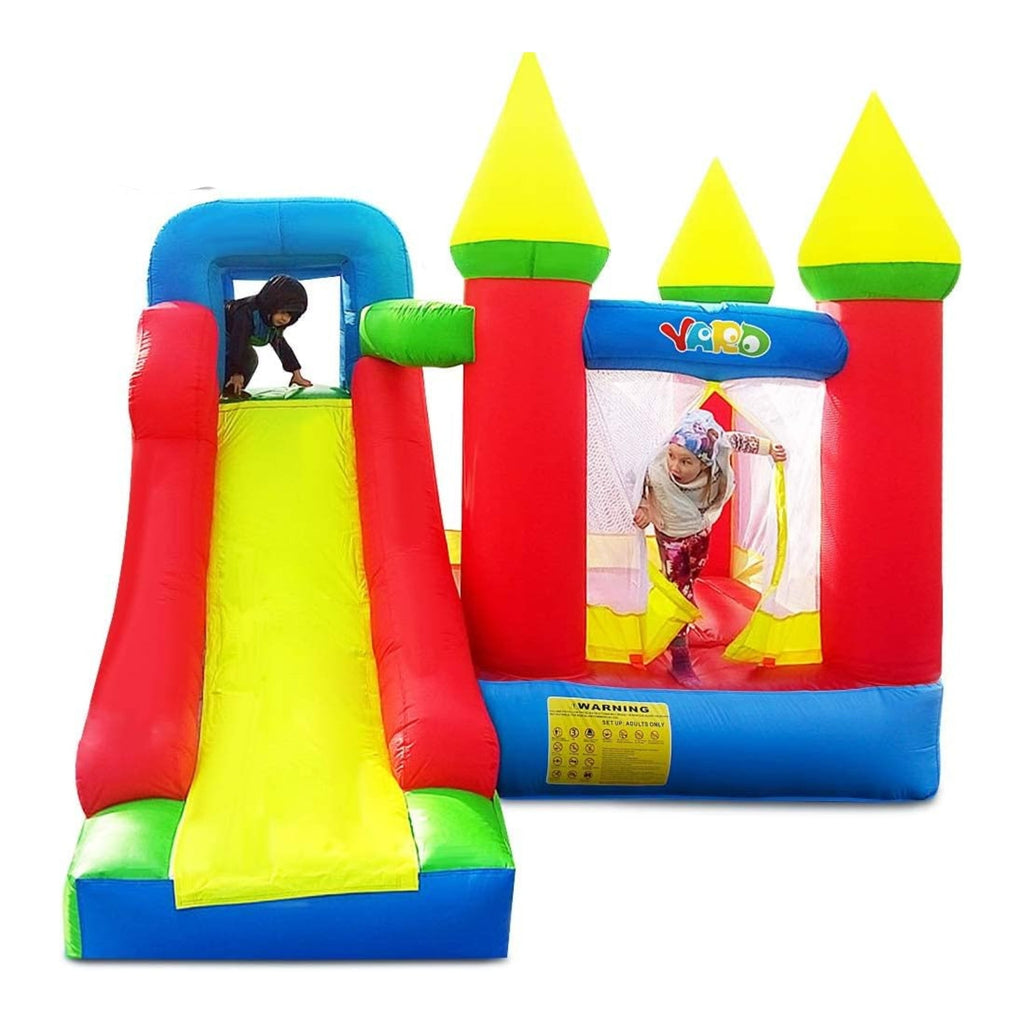 Château Gonflable avec Toboggan Enfant 3-14 Ans – 5 Enfants, Oxford PVC, Filet Sécurité, CE | TrioNest™ Mon Adorable Bébé