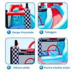 Château Gonflable Glissière Enfant 3-12 Ans – Piscine Balles, Zone Grimpe, Oxford 840D, ICTI | ZoomSlide by TrioNest™ Mon Adorable Bébé