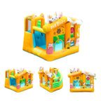 Château Gonflable Motif Chat Enfant 3-12 Ans – Trampoline, Zone Interactive, Compresseur Inclus | MiouCastle TrioNest™ Mon Adorable Bébé