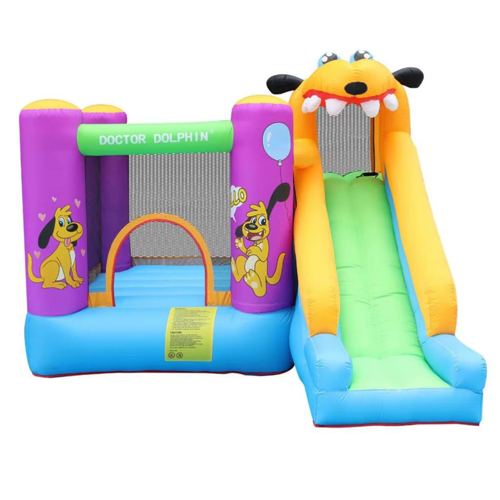 Château Gonflable Toboggan Enfant 3-12 Ans – Design Chien, Saut & Escalade, Oxford, EN71 | WoofSlide by TrioNest™ Mon Adorable Bébé
